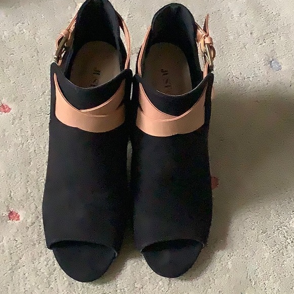 JustFab “Denene” Black Open Toe Heels SZ9 - Picture 3 of 7